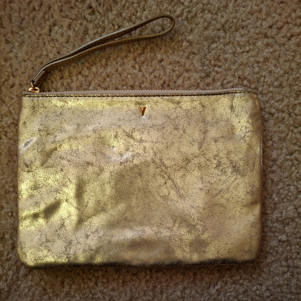 STELLA&DOT In Charge wristlet,clutch, distressed gold - Preowned